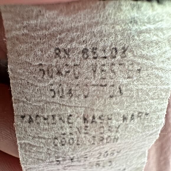 Vintage Blouse Top White Floral Pearl Gold Button Cotton Cottage V Neck Ribbed M - Picture 8 of 8